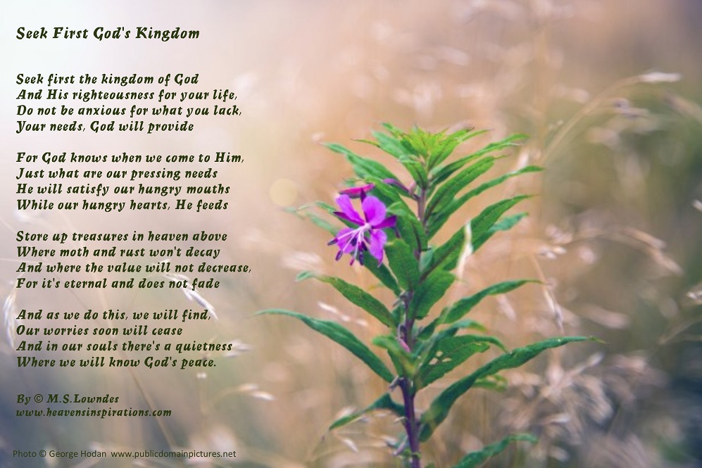 Seek First God's Kingdom